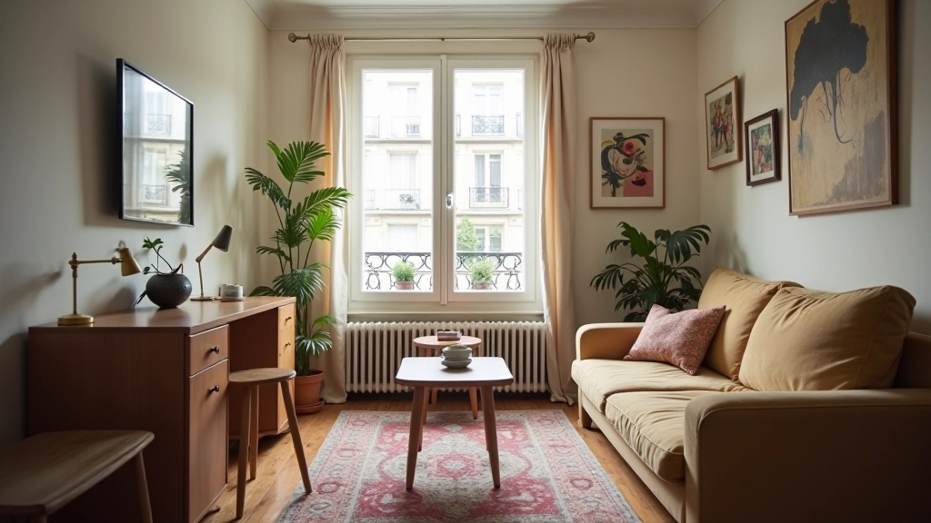 Petit appartement encombré avec mauvais choix de meubles