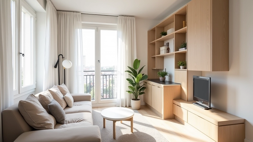 Petit appartement parisien moderne avec aménagement optimisé et gain de place